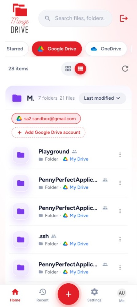 Merge Drive file list